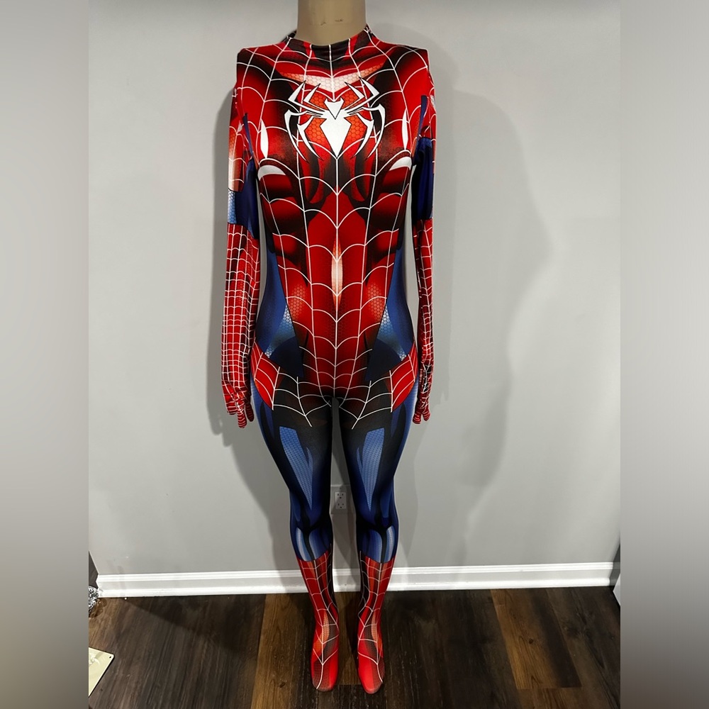 Spider man costume size medium women jumpsuit spider women cosplay